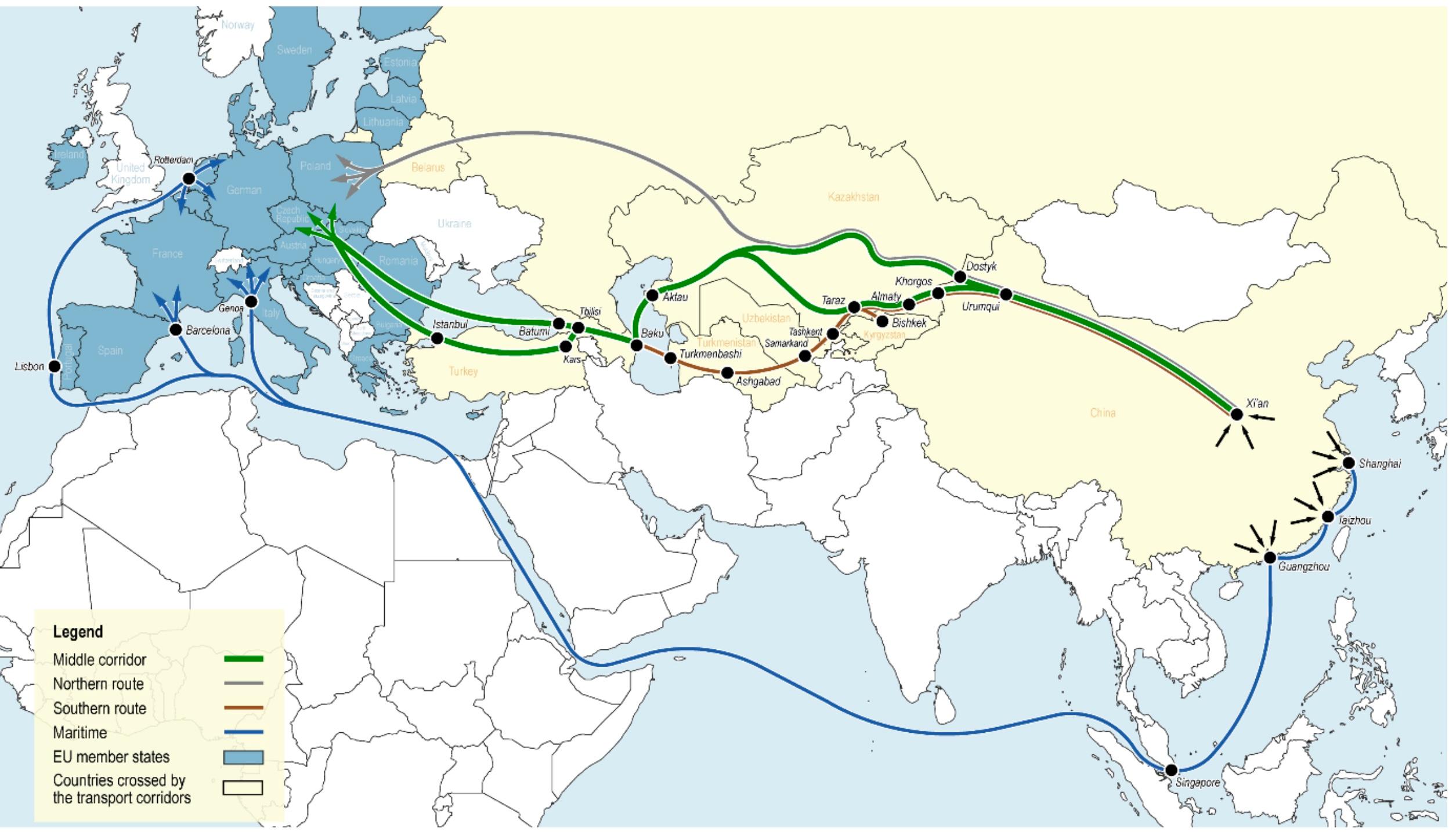 How does Uzbekistan Develop Transport Links with the South Caucasus?